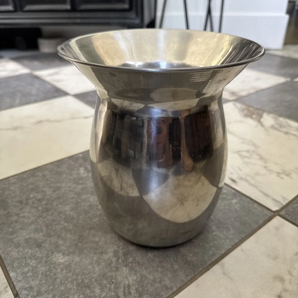 2005 Target Home Stainless Steel Flared Utensil Holder Vase Wine Cooler Decor